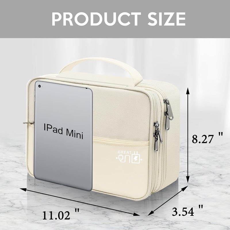 CILLA Electronic Organizer Travel Case, Travel Cord Organizer Case Portable Waterproof Cable Organizer Bag for Charger, Cord, USB, Power Bank, Earphone - Image 2